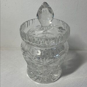 Pinwheel Crystal Sugar Jar Bowl